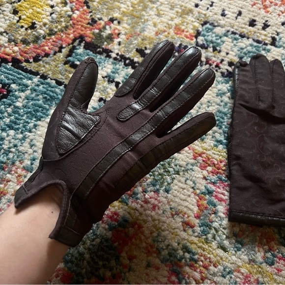 Vintage 80s Isotoner brown leather gloves - Picture 9 of 10